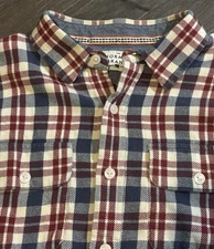 The Normal Brand Plaid Red Blue Thick Flannel Long Sleeve Shirt Men’s Large L