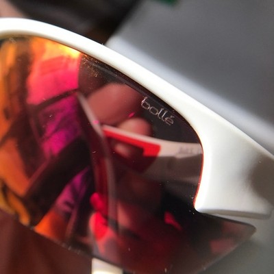Bolle Bolt S Sunglasses 12204 in matte white with red accent  display picture 1