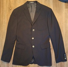 Ralph Lauren Rugby Men's 38R 100 Wool Navy Blue Blazer Made In Italy