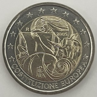 2 Euro Gedenkmünze Italien 2005 Europäische Verfassung/Costuzione Europea unz.