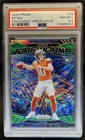 2024 Panini Prizm Bo Nix Fireworks RC Green Wave Rookie #23 Broncos PSA 8.5