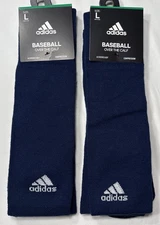 (2) Pairs adidas Baseball Over The Calf Aeroready Compression Socks Size Large