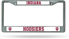 Indiana Hoosiers Chrome Metal License Plate Frame
