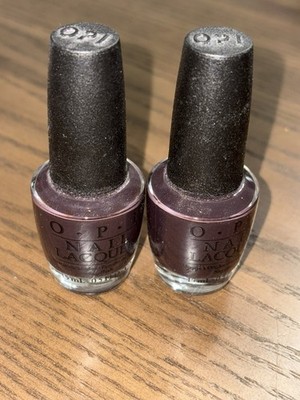 Lot Of 2 OPI Nail Color Polish NL W61 Shh...It's Top Secret! Deep Espresso Brown