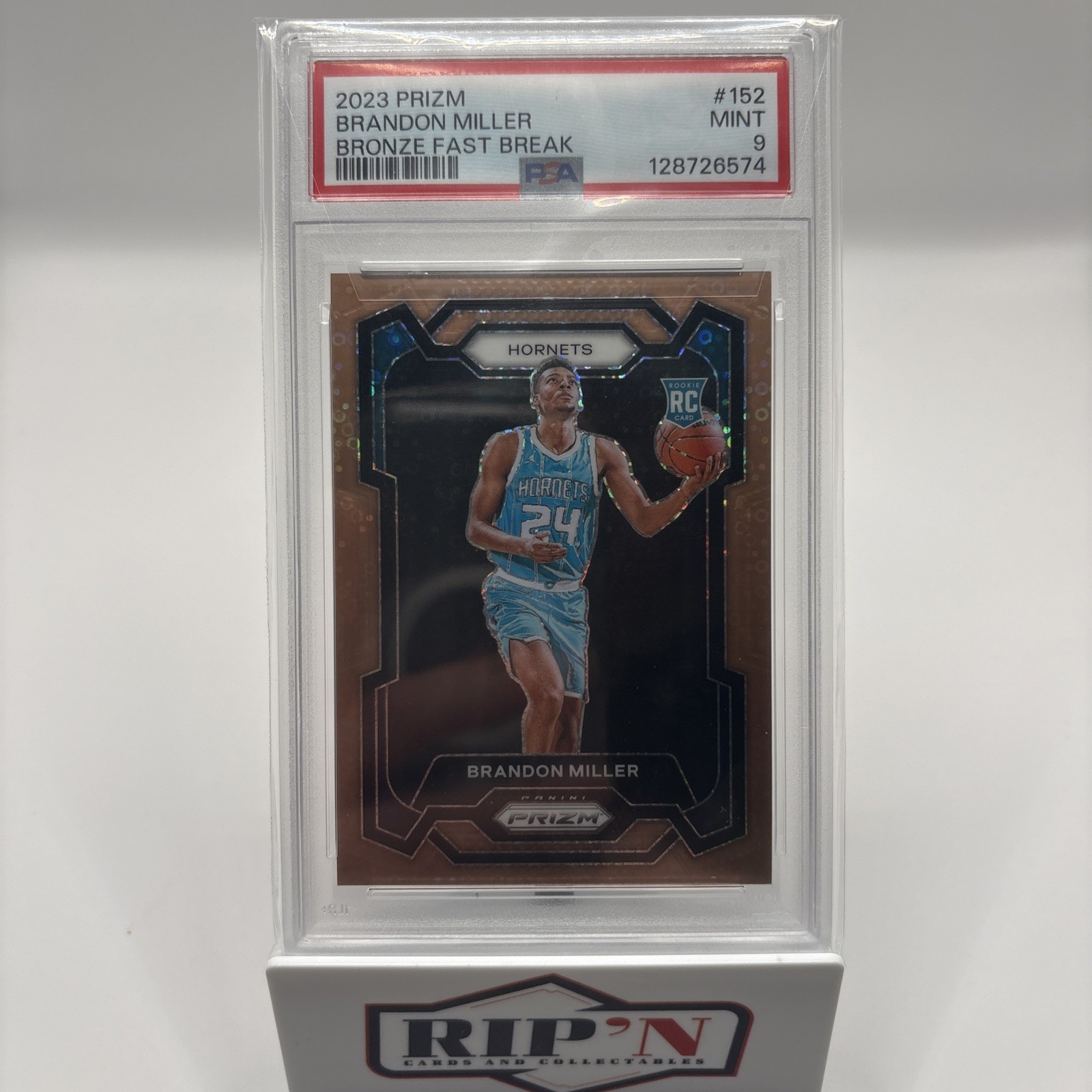 2023-24 Panini Prizm Brandon Miller #152 Bronze Fast Break Prizm /20 (RC)