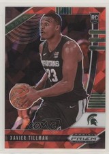 2020-21 Panini Prizm Draft Picks Red Ice Prizm Xavier Tillman #22 00a0