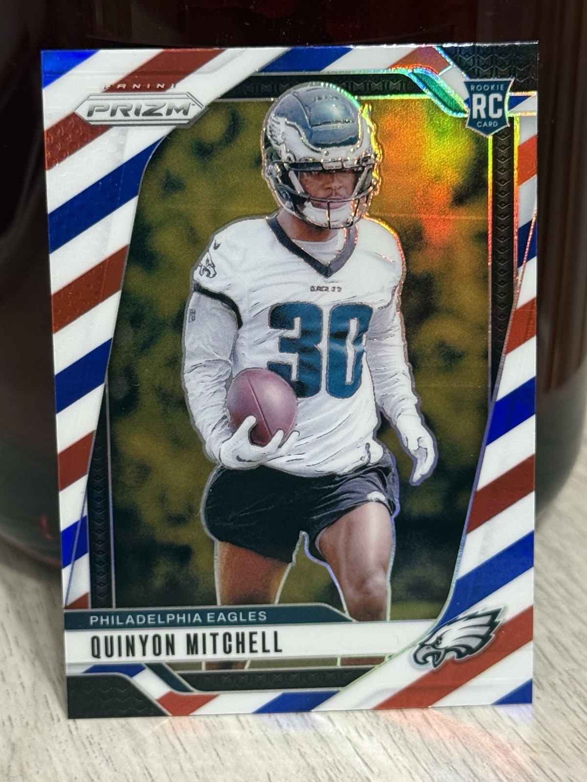 Quinyon Mitchell Rookie Card SP 2024 Prizm #381 Red White Blue RWB Prizm RC