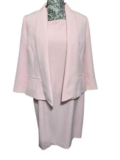 Kasper Women’s Size 12 Sheath Suit Dress Jacket Light Pink
