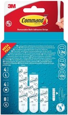 Bath Strips - Damage Free Hanging Assorted Sizes - 8 Small 4 Medium 4 Large