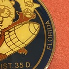 c1960 VINTAGE LIONS CLUB PIN PINBACK NASA LION RIDING ROCKET SATELLITE BEACH FL — photo 6