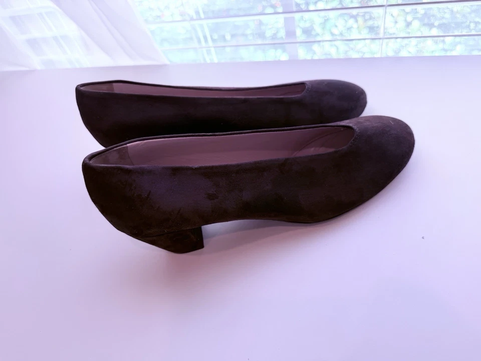 Salto alto Amalfi By Rangoni feminino marrom vintage camurça biqueira quadrada tamanho 9 - Imagem 2 de 4