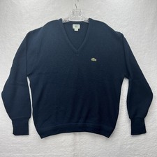 Vintage Izod Lacoste Sweater Mens Sz XL Blue Orlon Acrylic Made in USA