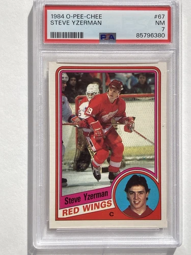 1984 O-PEE-CHEE- Steve Yzerman #49 (RC) PSA 7