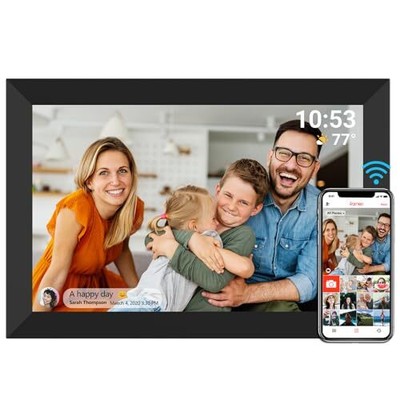 FRAMEO Digital Photo Frame WiFi 32GB 10.1 Inch 1280x800 IPS Touch Screen Digi...
