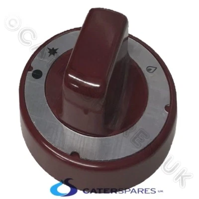 CATERSPARESUK SHAAN TANDOORI 70mm ROUND RED CONTROL KNOB FOR PEL 20 21 21S GAS CONTROL VALVE