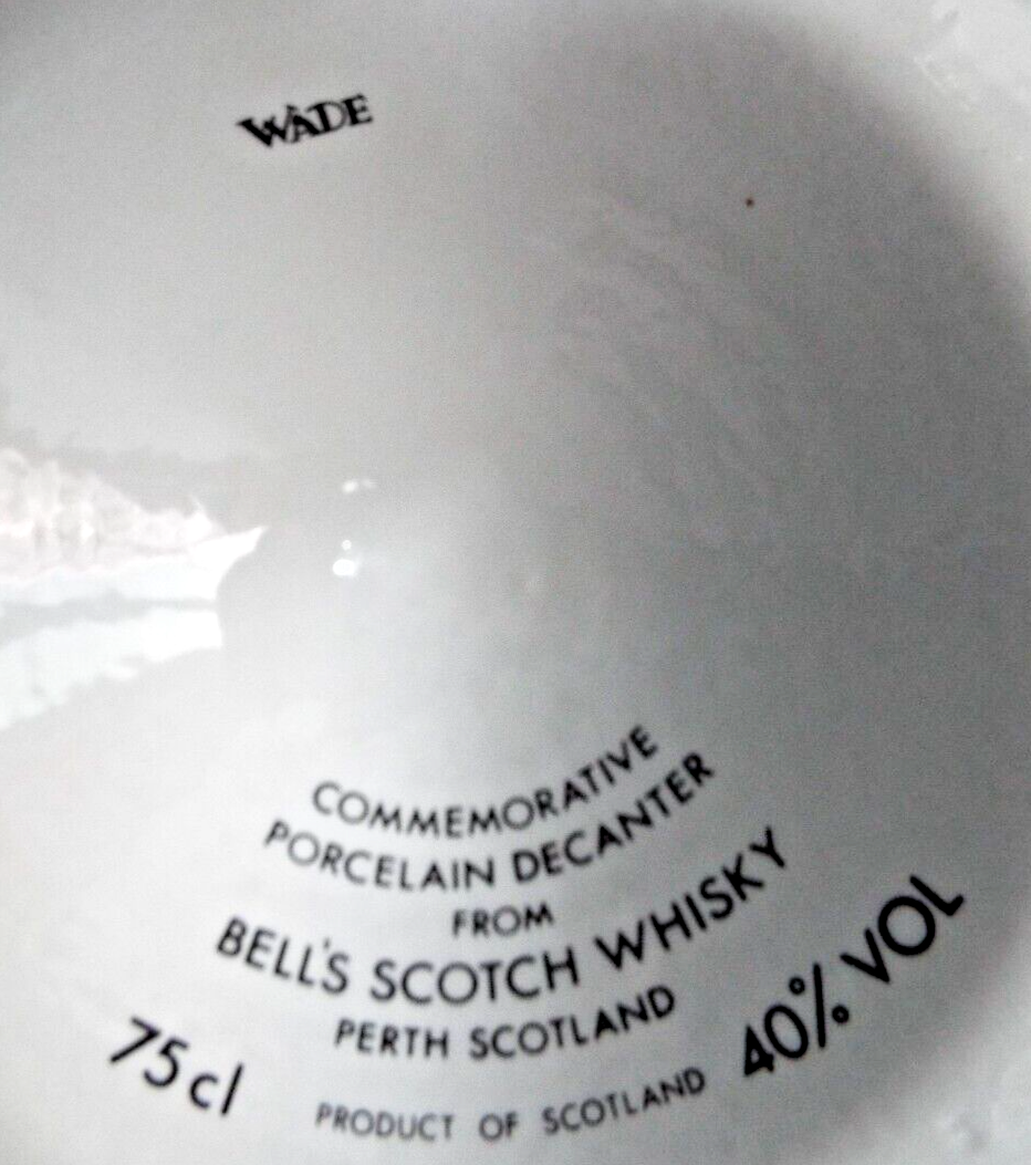 Rare Wade/Bells whisky decanter Celebrating the Royal Wedding of 29th