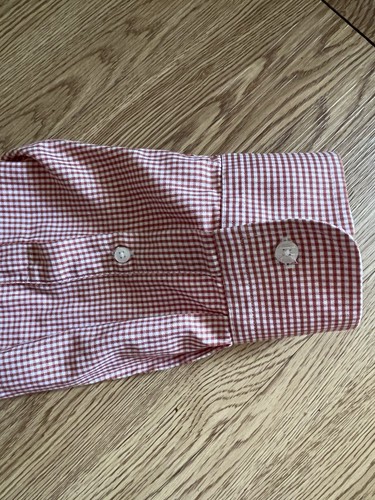 Bobby Jones Long Sleeve Button Down Collar Red Checked Shirt XL 100% Cotton - Picture 7 of 8