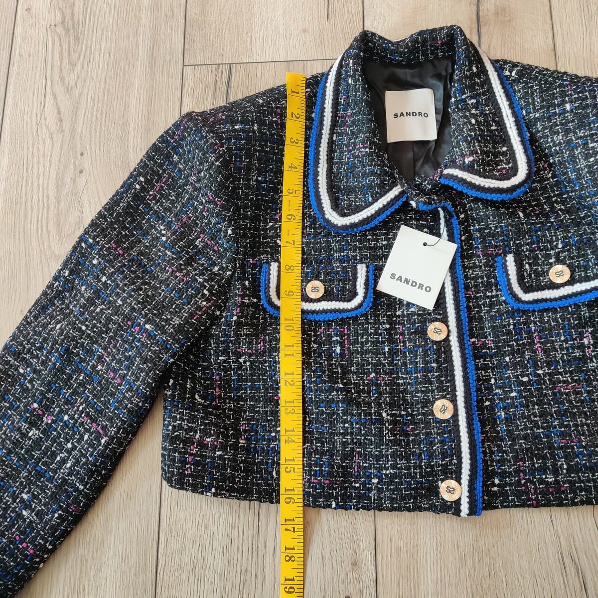【大人気】SANDRO ツイード ジャケット SANDRO cropped tweed jacket 38 | eBay