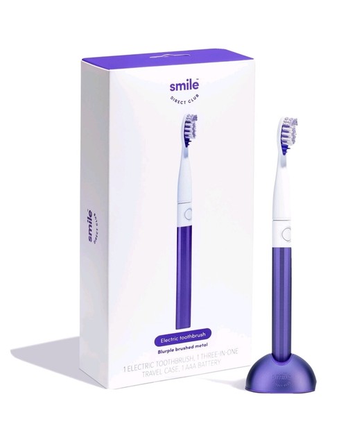 Smile Direct Club Electric Toothbrush Blurple Brushed Metal w/ Mount