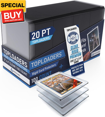 Premium Seamless 20PT - 360PT Top Loaders for Cards | Top Loader Card Holder, Ba