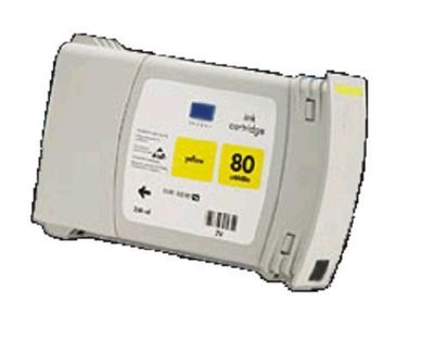 Ink for HP DesignJet 1050C 1055 1055CN / No. 80 C4848A YELLOW Cartridge