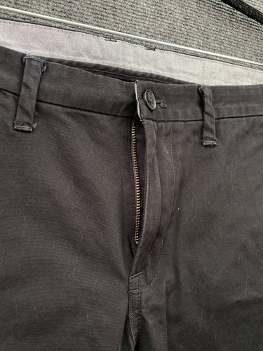 Calvin Klein Mens W30 L32 Body Fit Chino Pants Black Twill Mid Rise Zip Fly - Picture 4 of 18