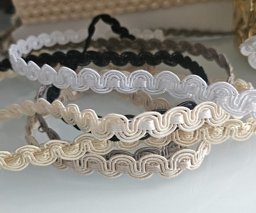 HIGH QUALITY 12 MM DECORATIVE TRIM TAPE BRAID GIMP UPHOLSTERY GIMP CORD SEWING - Picture 2 of 30