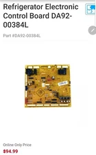 SAMSUNG REFRIGERATOR MAIN CONTROL BOARD DA92-00384L
