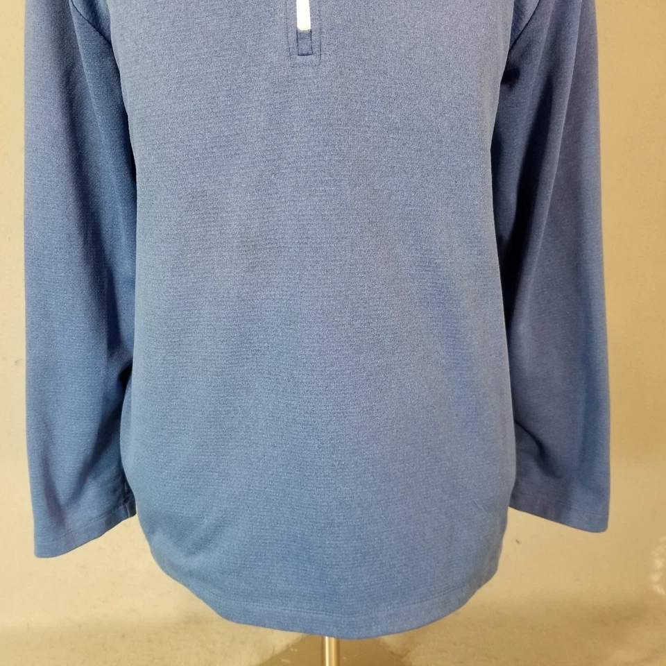 Callaway Golf Suéter Hombre XL Extra Grande Azul Manga Larga 1/4 Cremallera Polar Foto 3 de 4