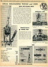 1956 Print Ad of Ideal Ezy-Loader Press & Dies, Prime-O-Matic Reloading Tool