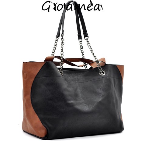 BORSA DONNA ELEGANTE CAPIENTE SACCO HOBO CATENA SPALLA MANO TRACOLLA PELLE - Foto 21 di 34