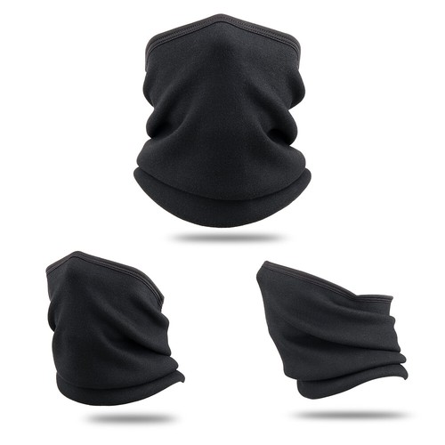 Winter Double-Layer Neck Warm Gaiter Windproof Fleece Lining Ski Face Mask Scarf - Bild 16 von 17