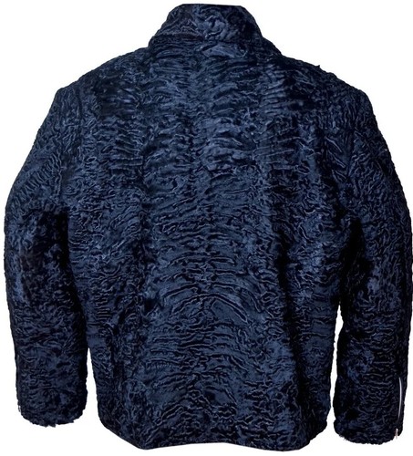 Persian Lamb Fur Real Karakul Astrakhan Swakara Fur Biker Jacket Allsize presale - Picture 3 of 8