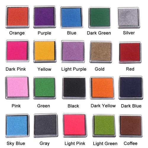 Sponge Multi-color Scrapbooking Square Fingerprint Inkpad Stamp Pads Ink Pad - Picture 3 of 25