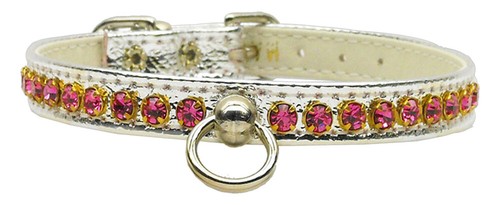 Designer Metallic Silver xs Petite Dog Collar gorgeous color Crystals USA Bling! - Picture 16 of 31