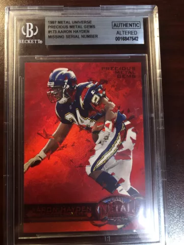 1997 METAL UNIVERSE PRECIOUS METAL GEMS RED PMG #173 AARON HAYDEN BGS AUTHENTIC
