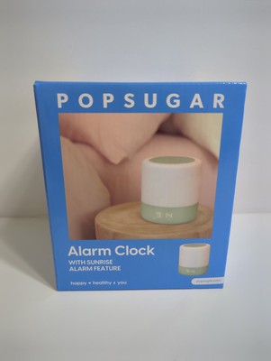 POPSUGAR Alarm Clock w/ Sunrise Alarm Feature 6 Volume Levels Snooze Modes - New