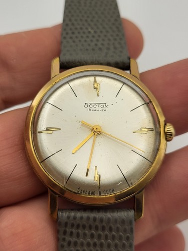 Wostok Watch cal. 2209 Soviet USSR Gold Plated Men's Vostok Working Good - Bild 6 von 22