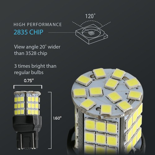 Bombillas LED de alta potencia 7443/7440 luces traseras blancas intermitente señal de giro - Imagen 3 de 6