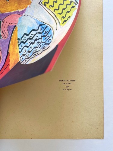 HENRI MATISSE RARE 1946 1ST EDITION FINE ART LITHOGRAPH PRINT " LE REVE " 1940 - Picture 7 of 11