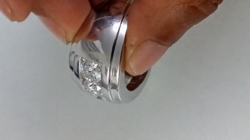 3.94CT White Round Cut CZ Five Stone Men's Wedding Band Ring In Solid 925 Silver - Video 1 of 1