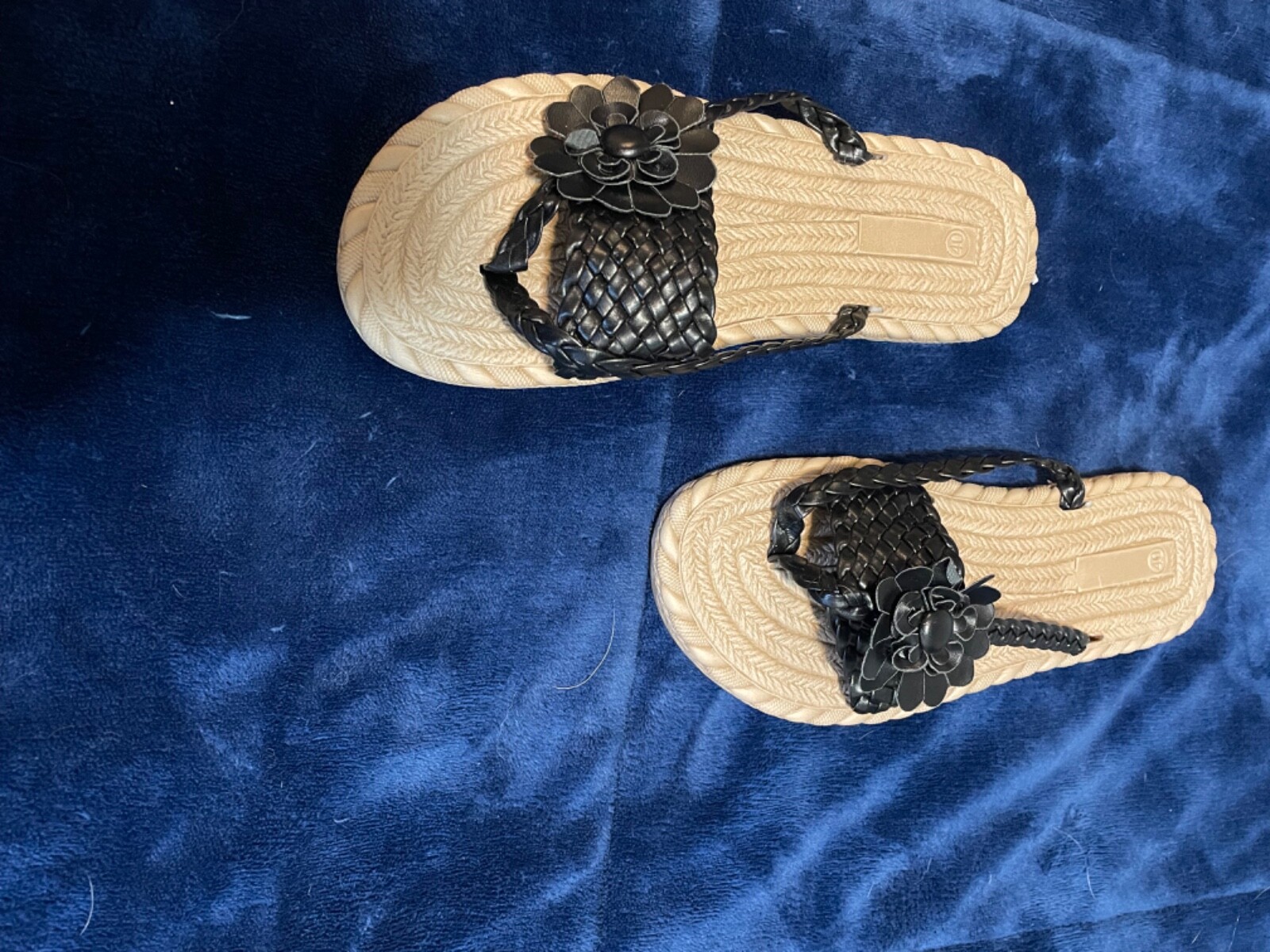 APL Sandali neri nuovi taglia 40 infradito perizoma piatto slip on