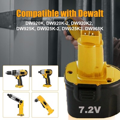 Dw920 Battery Charger 2PACK Battery For Dewalt DE9057