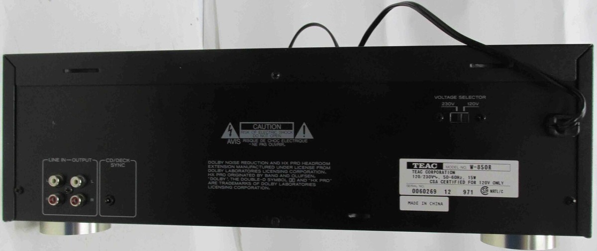 Teac W-850R Double Auto-Reverse Cassette Deck in Original Box | eBay