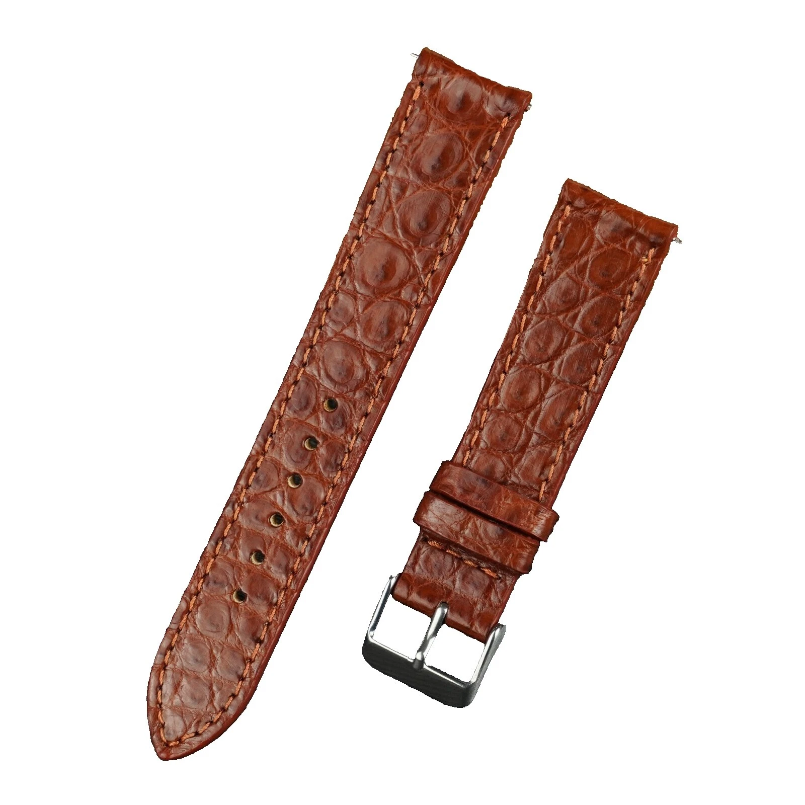 Handmade Brown Leather Wristwatch Bands
