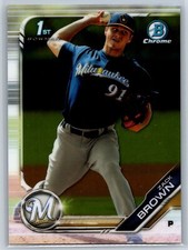 2019 Bowman Chrome Zack Brown 1st Bowman Rookie Milwaukee Brewers RC
