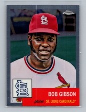 2022 Topps Chrome Platinum #268 Bob Gibson 1985 Topps 35th Anniversary