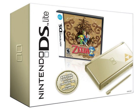 Nintendo Ds Lite Legend Of Zelda Phantom Hourglass Gold Handheld System Gunstig Kaufen Ebay