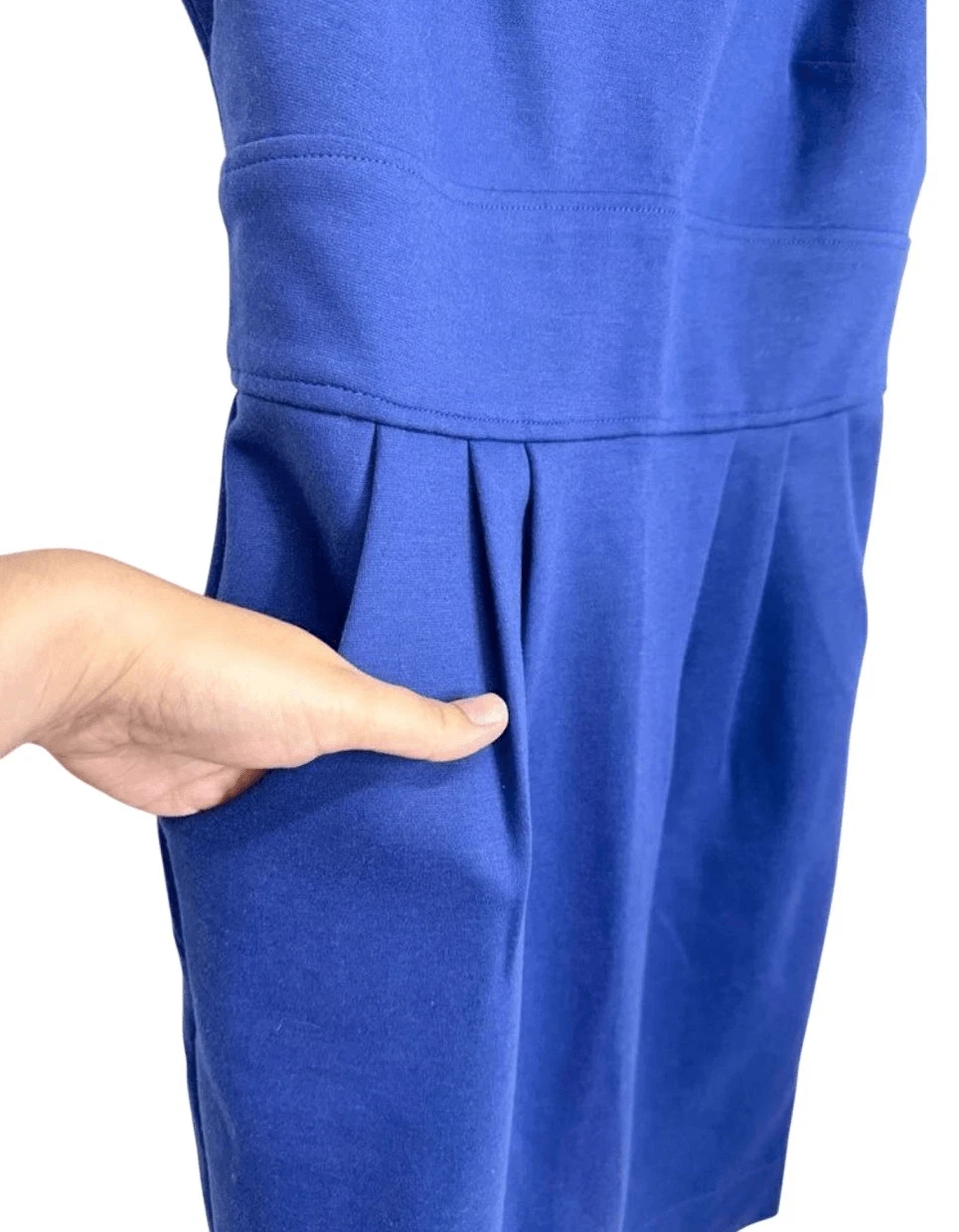 VETEMENTS Abito Shoshanna taglia 6 blu royal tubino lunghezza ginocchio zip scollo barca