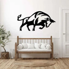 Customized Metal Ragging Bull Farmhouse Ranch Name Address Sign Decorative Gift